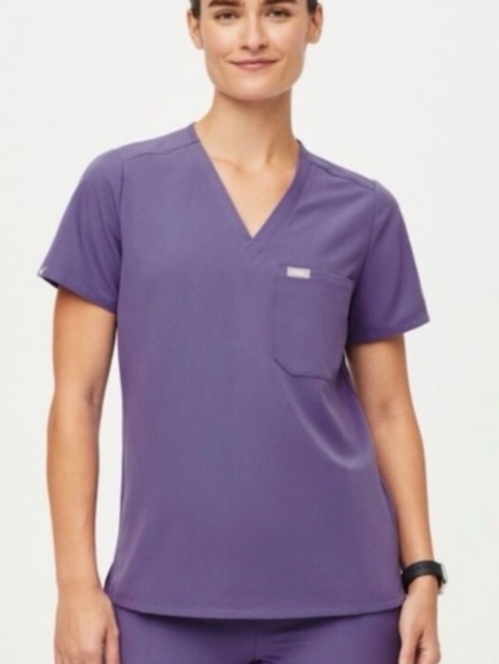 Figs Amethyst Catalina One Pocket Top. Size XL